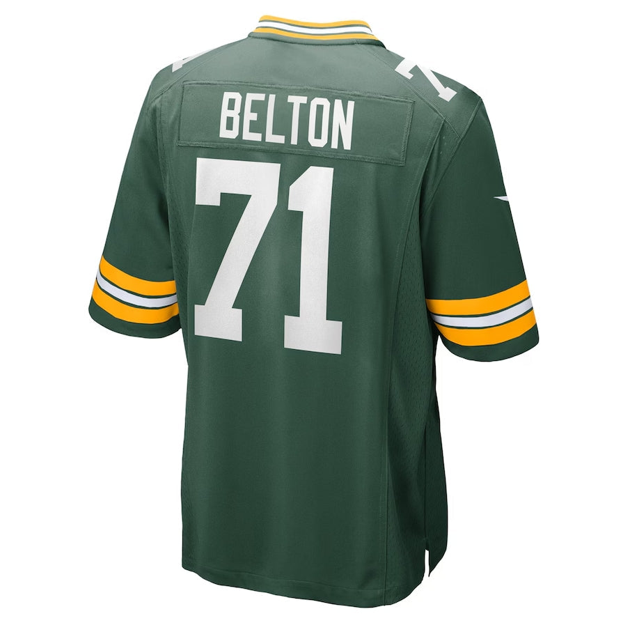 GB.Packers #71 Anthony Belton Green Team Game Stitched American Football Jerseys - Main View