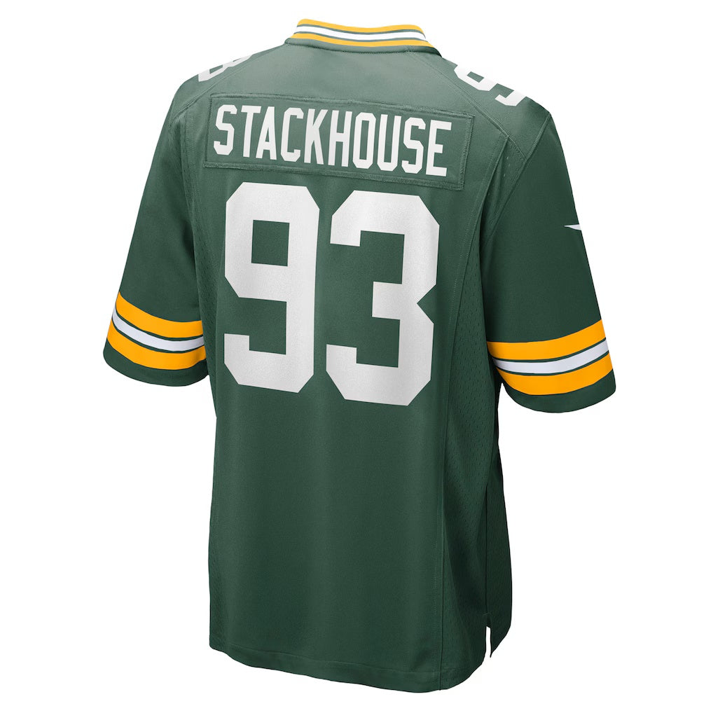 GB.Packers #93 Nazir Stackhouse Green Team Game American Football Jerseys - Main View