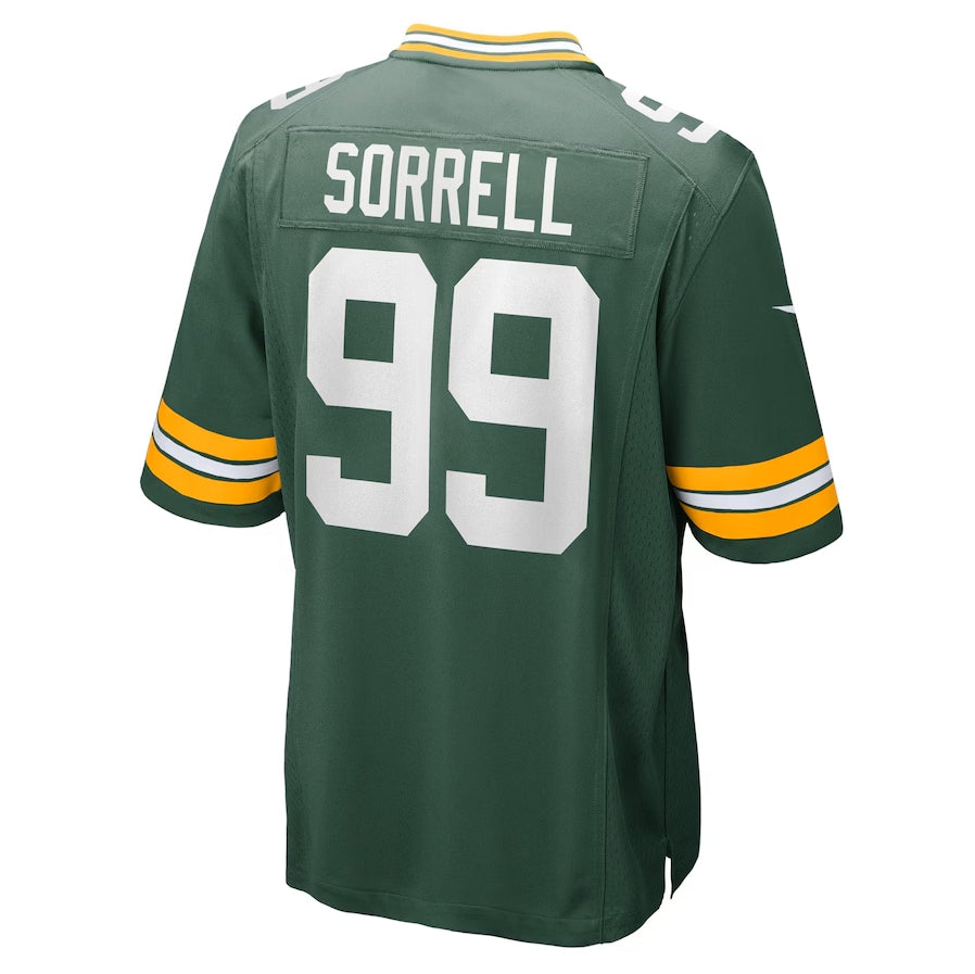 GB.Packers #99 Barryn Sorrell Green Team Game Stitched American Football Jerseys - Main View