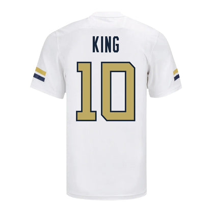 G.Tech #10 Haynes King Student Athlete  White Football Stitched American College Jerseys - Main View
