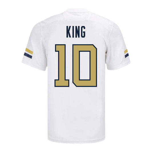 G.Tech #10 Haynes King Student Athlete  White Football Stitched American College Jerseys - Main View