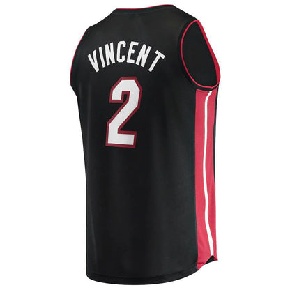 M.Heat #2 Gabe Vincent Fanatics Branded 2021-22 Fast Break Replica Jersey Icon Edition Black Stitched American Basketball Jersey - Main View
