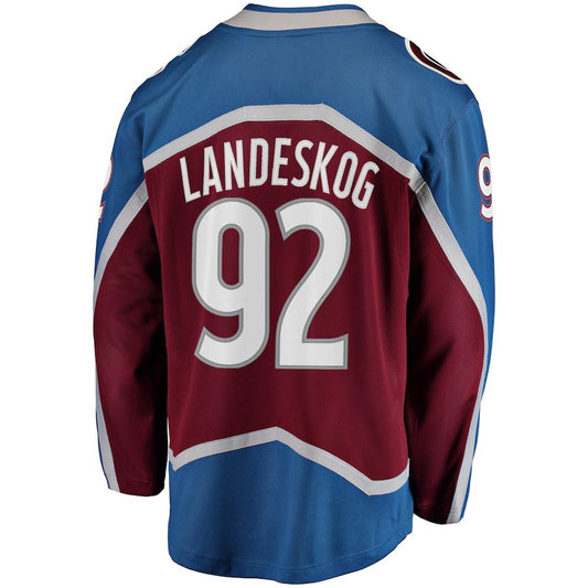 C.Avalanche #92 Gabriel Landeskog Fanatics Branded Breakaway Player Jersey  Burgundy Stitched American Hockey Jerseys - Main View