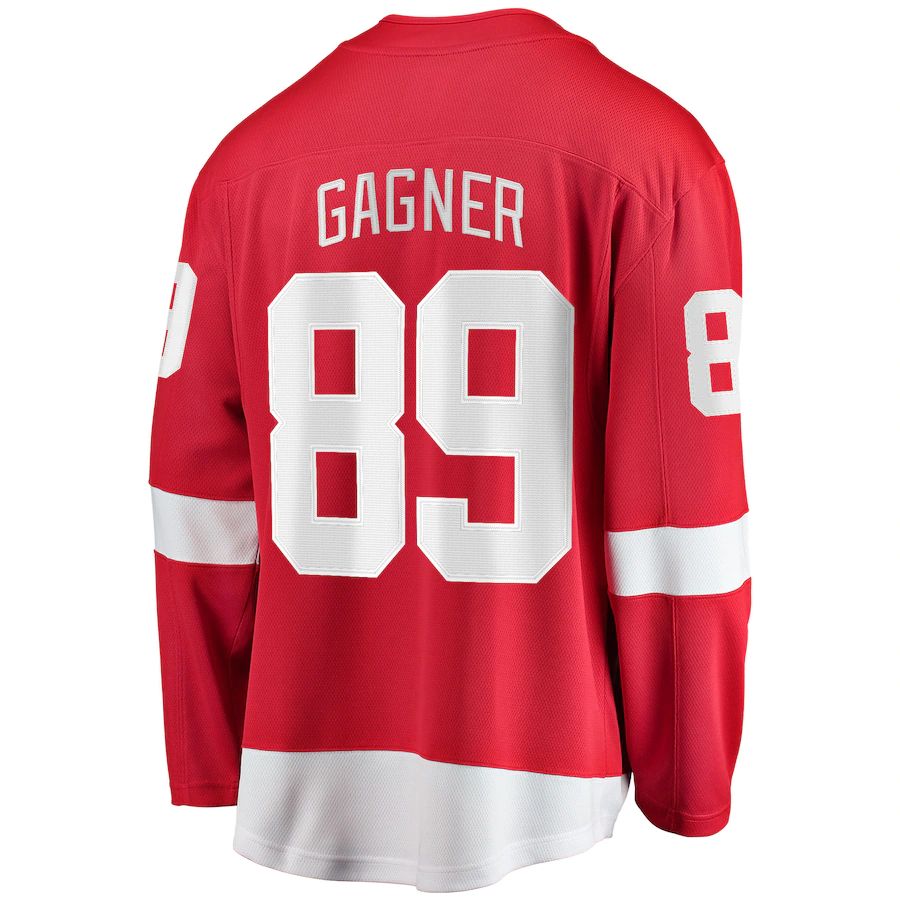 D.Red Wings #89 Sam Gagner Fanatics Branded Home Breakaway Player Jersey Red Stitched American Hockey Jerseys - Main View