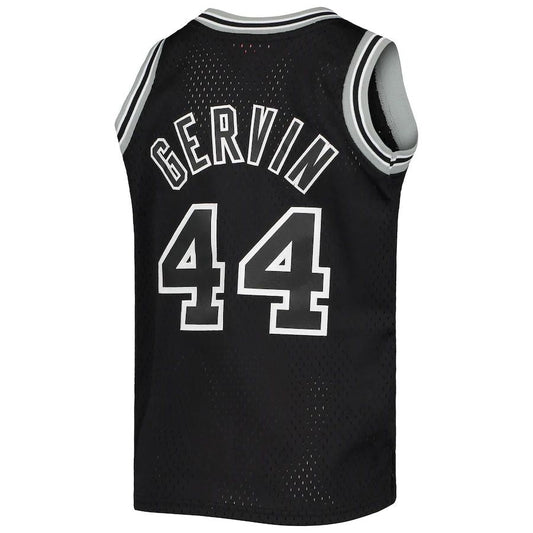 S.Antonio Spurs #44 George Gervin Mitchell & Ness  1978-79 Hardwood Classics Swingman Jersey Black Stitched American Basketball Jersey - Main View