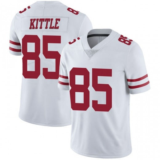 Football Jerseys SF.49ers George Kittle Jersey Black Stitched Name And Number 85 George Kittle  Jersey White Stitched Name And Number 85 view 2