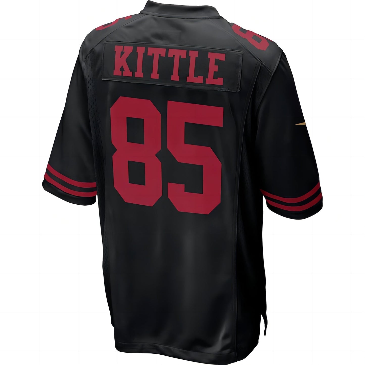 SF.49ers  # 85 George Kittle New Fashion Game Jersey Black Stitched American Football Jerseys 2023 - Main View