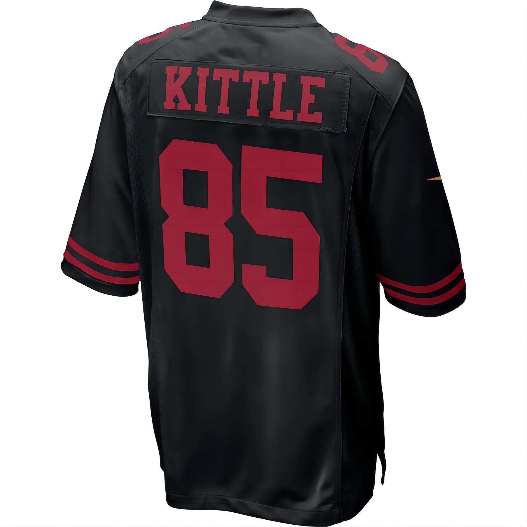 SF.49ers  # 85 George Kittle New Fashion Game Jersey Black Stitched American Football Jerseys 2023 - Main View