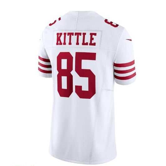 SF. 49ers #85 George Kittle Vapor F.U.S.E. Limited Jersey - White Stitched American Football Jersey - Main View