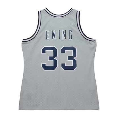 G.Hoyas #33 Patrick Ewing Mitchell & Ness 1983-84 Swingman Player Jersey - Gray Stitched American College Jerseys - Main View