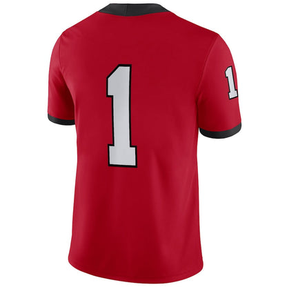 #1 G.Bulldogs Home Game Jersey Red Stitched American College Jerseys - Main View