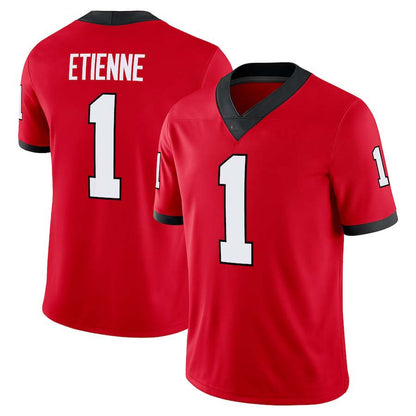 G.Bulldogs #1 Trevor Etienne Red Football Game Stitched American College Jerseys - Main View