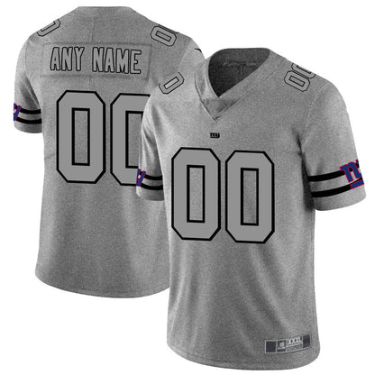 Custom NY.Giants 2019 Gray Gridiron Gray Vapor Untouchable Limited Jersey Stitched American Football Jerseys - Main View