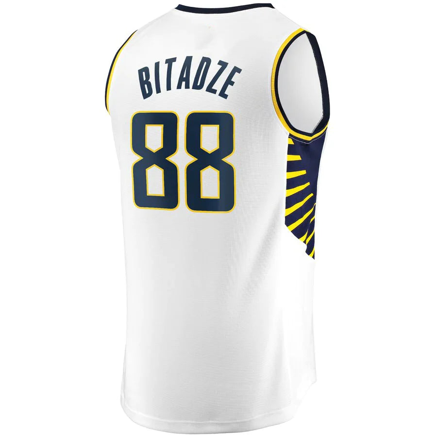 IN.Pacers #88 Goga Bitadze Fanatics Branded Fast Break Player Replica Jersey Association Edition White Stitched American Basketball Jersey - Main View