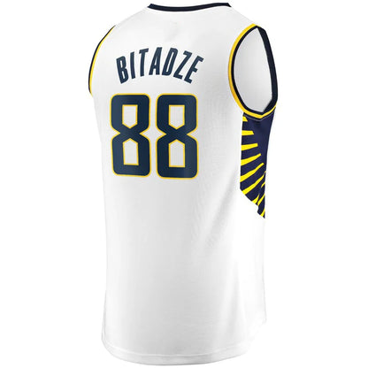 IN.Pacers #88 Goga Bitadze Fanatics Branded Fast Break Player Replica Jersey Association Edition White Stitched American Basketball Jersey - Main View