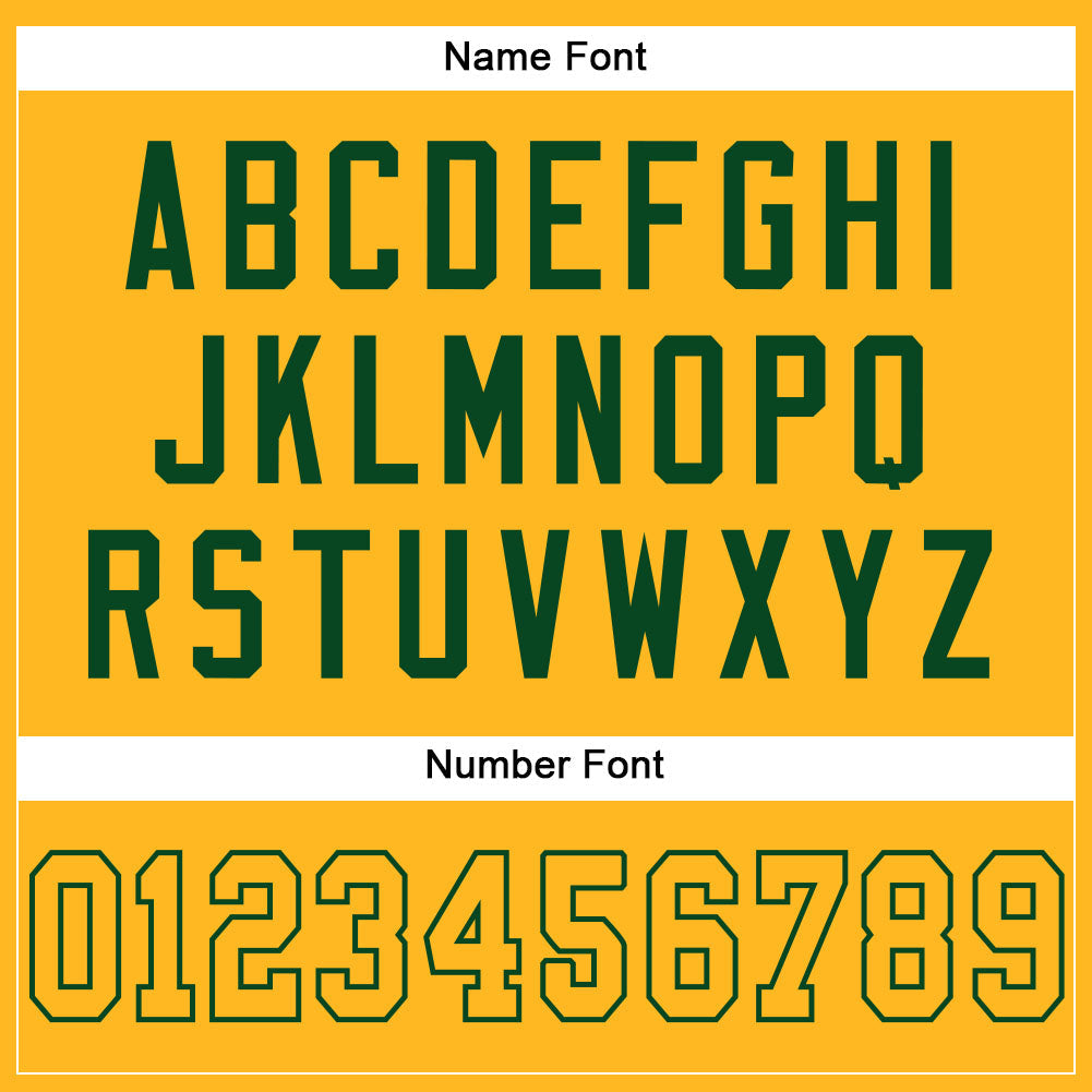 Custom Gold Gold-Green Mesh Authentic Football Jersey view 4