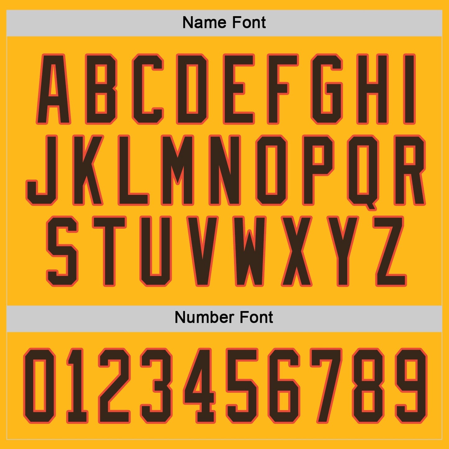 Custom Gold Brown-Orange Hockey Jersey view 4