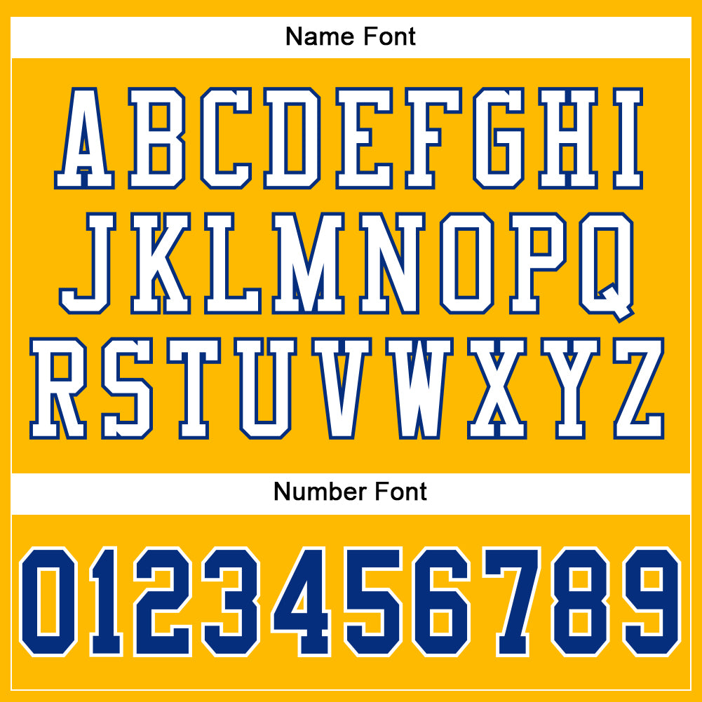 Custom Gold Royal-White Mesh Authentic Football Jersey view 4
