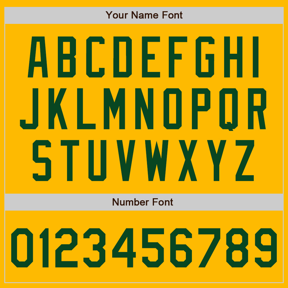 Custom Gold Green Authentic Baseball Jersey view 5