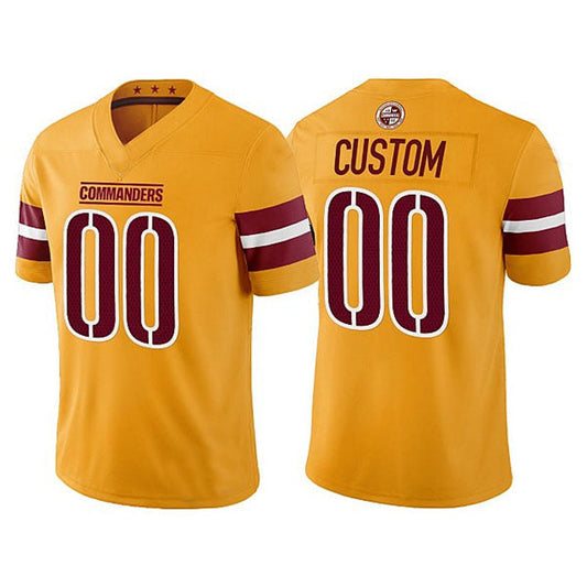 Custom W.Commanders Gold  Game Football Jersey - Main View