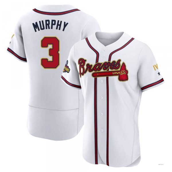 Atlanta Braves #3 Dale Murphy Gold White 2022 Program Jersey Stitches Baseball Jerseys - Main View