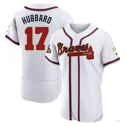 Atlanta Braves #17 Glenn Hubbard Cream Alternate Jersey Stitches Baseball Jerseys - Main View