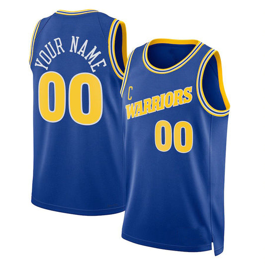 Custom G.State Warriors Unisex 2022-23 Custom Swingman Jersey Classic Edition Royal American Stitched Basketball Jersey - Main View