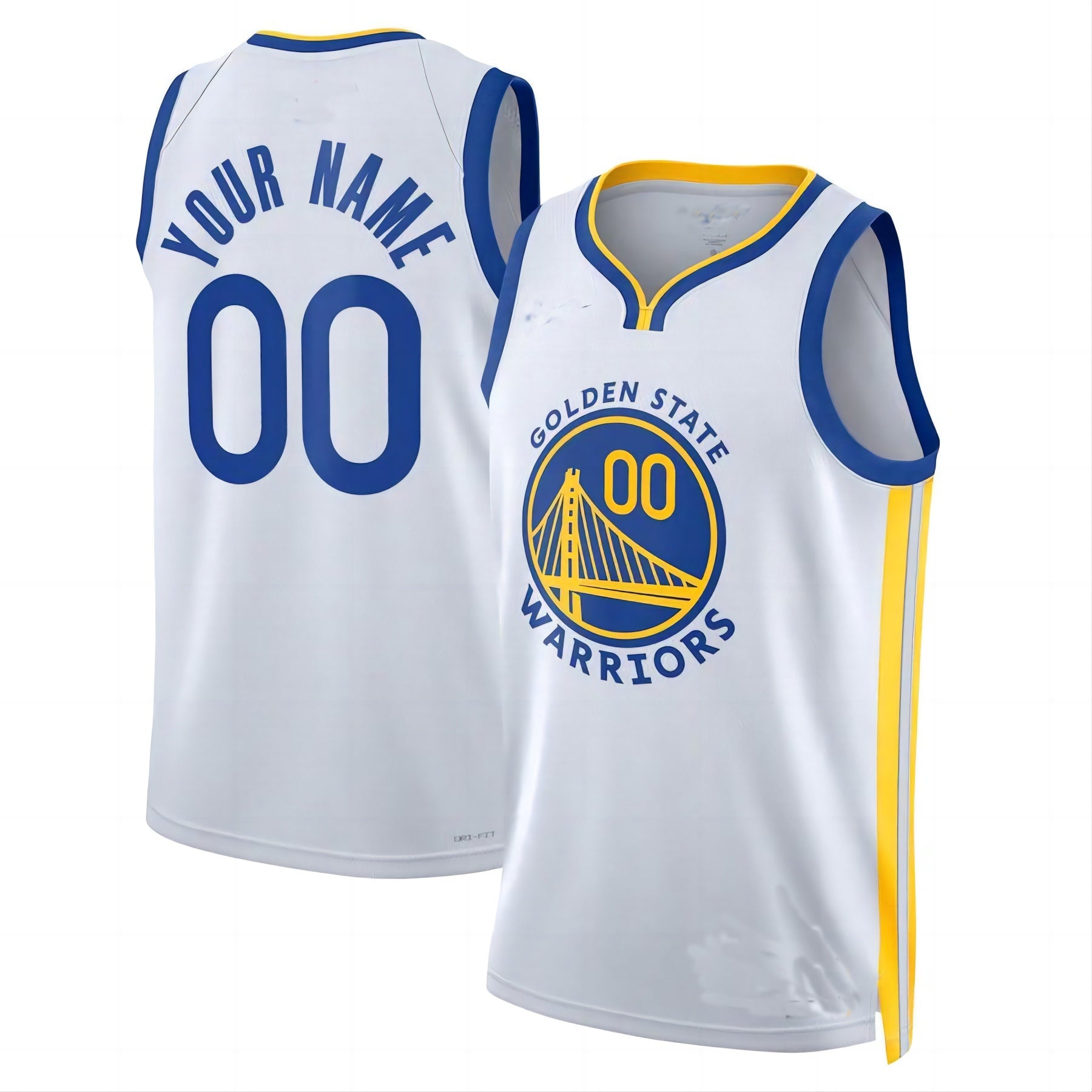 Custom G.State Warriors Unisex 2022-23 Swingman Jersey White Association Edition Stitched Basketball Jersey - Main View