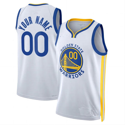 Custom G.State Warriors Unisex 2022-23 Swingman Jersey White Association Edition Stitched Basketball Jersey - Main View