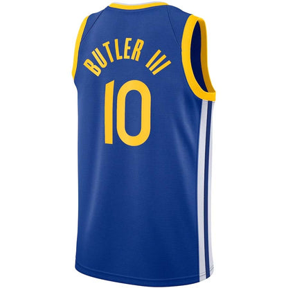 G.State Warriors #10 Jimmy Butler III Swingman Jersey - Icon Edition - Royal Stitched American Basketball Jersey - Main View