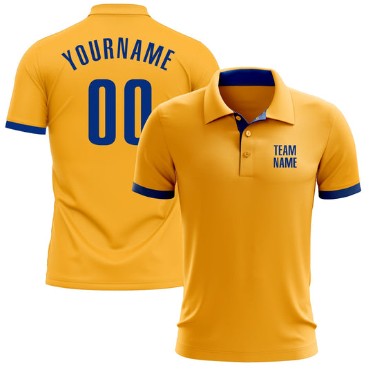 Custom Gold Royal Performance Golf Polo Shirt - Main View