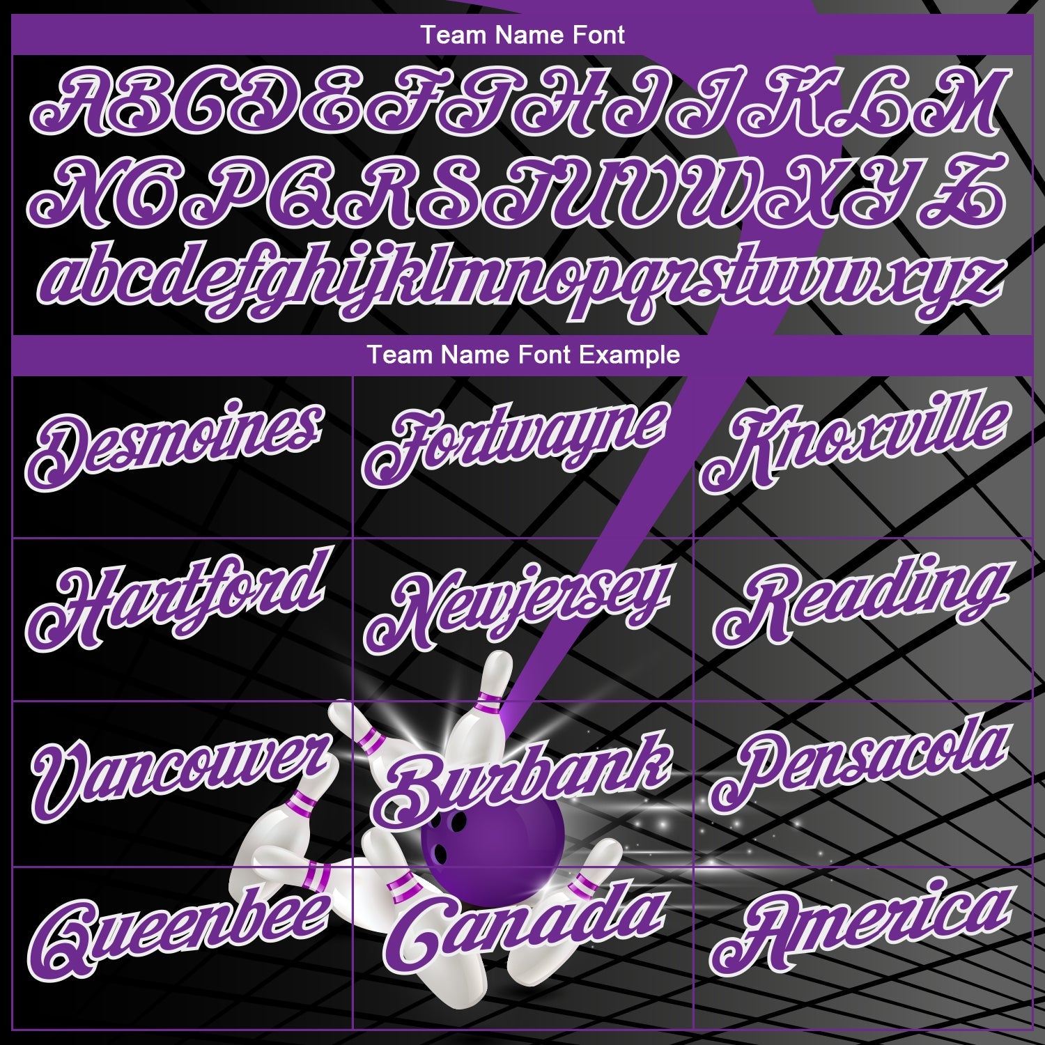 Custom Black Purple-White 3D Pattern Design Bowling Performance Polo Shirt view 4