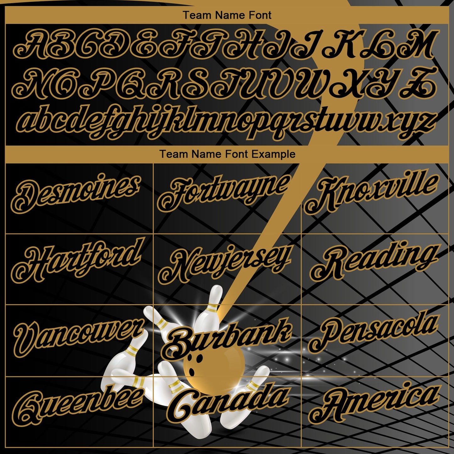 Custom Black Old Gold 3D Pattern Design Bowling Performance Polo Shirt view 4