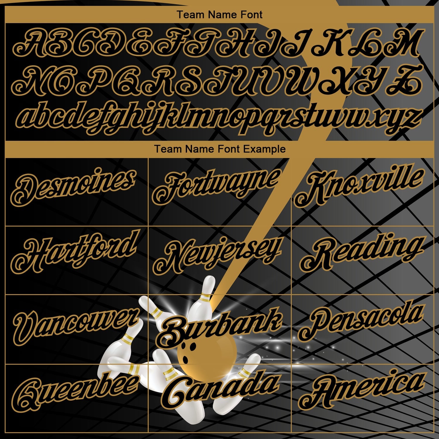 Custom Black Old Gold 3D Pattern Design Bowling Performance Polo Shirt view 4