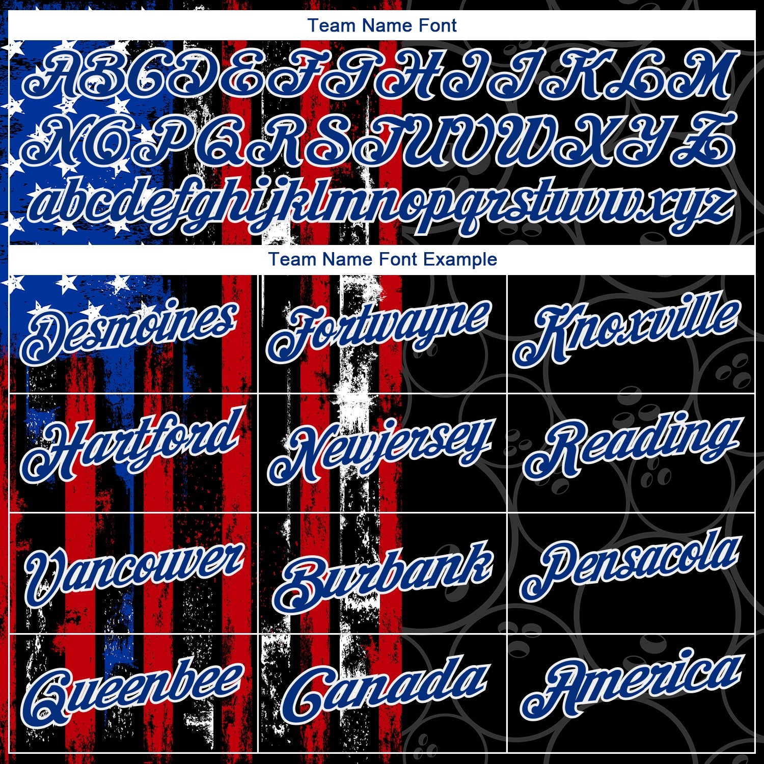 Custom Black Red-Royal 3D Pattern Design Bowling Ball American Flag Performance Polo Shirt view 4