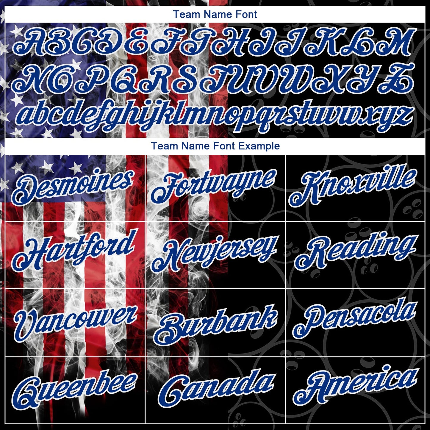 Custom Black Red-Royal 3D Pattern Design Bowling Ball American Flag Performance Polo Shirt view 5