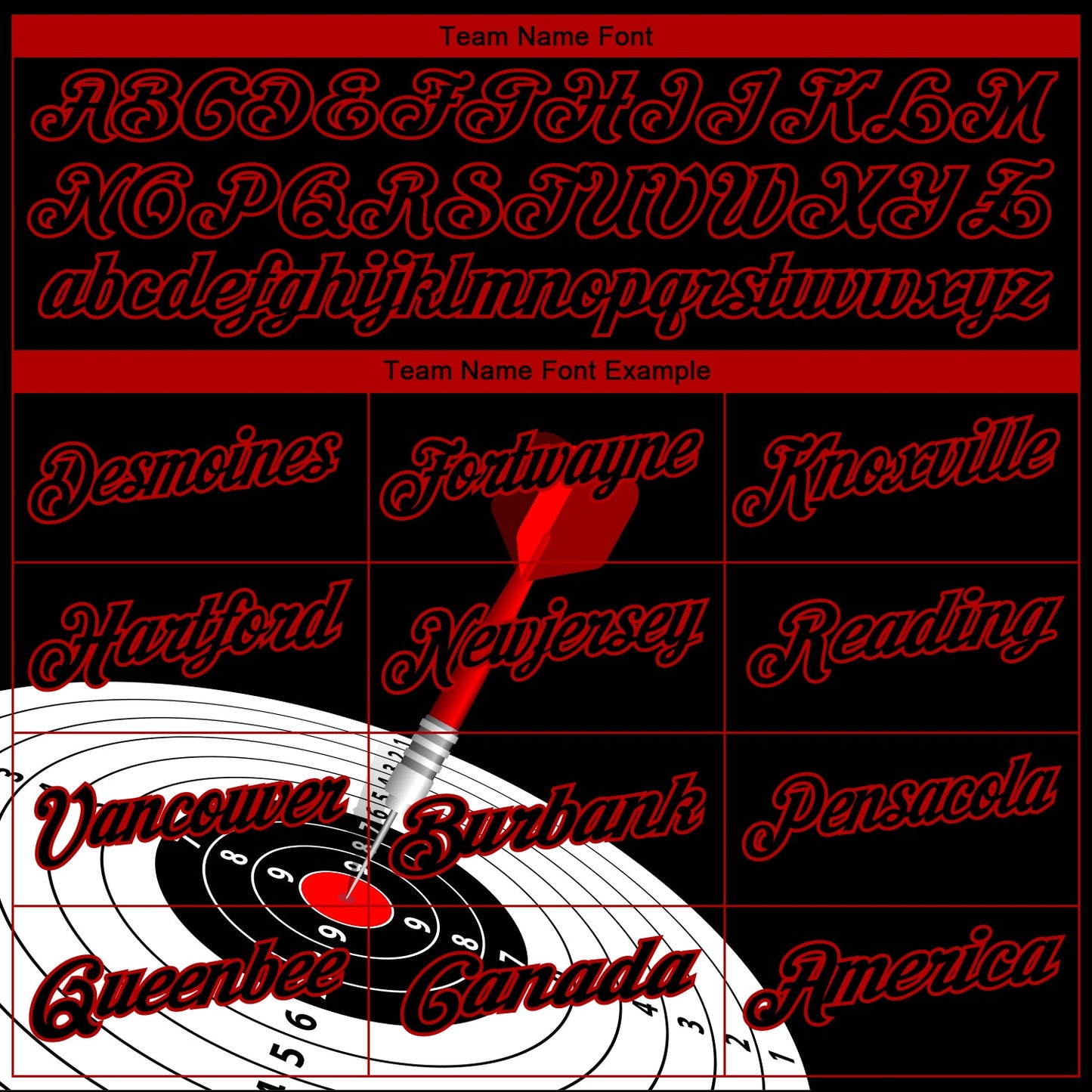 Custom Black Red 3D Pattern Design Dart Board Target Performance Golf Polo Shirt view 4