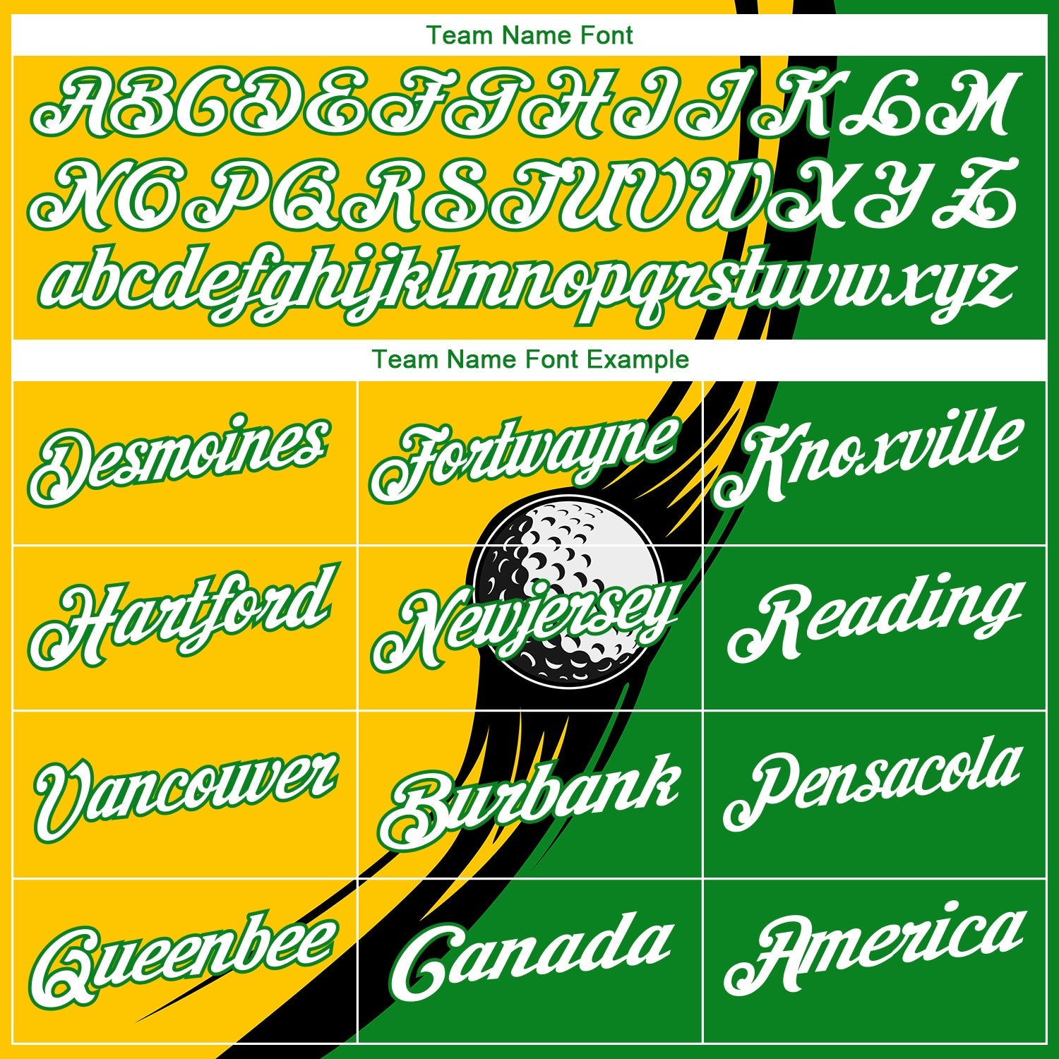 Custom Yellow White-Grass Green 3D Pattern Design Golf Ball Performance Golf Polo Shirt view 4