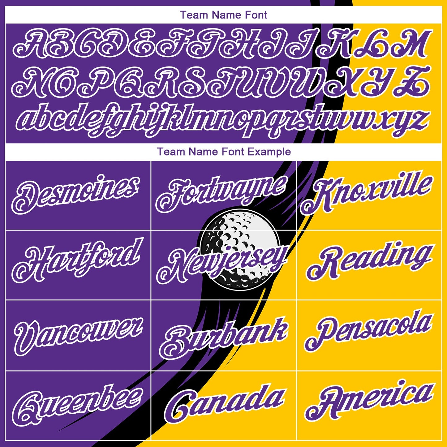 Custom Purple Yellow-Black 3D Pattern Design Golf Ball Performance Golf Polo Shirt view 4