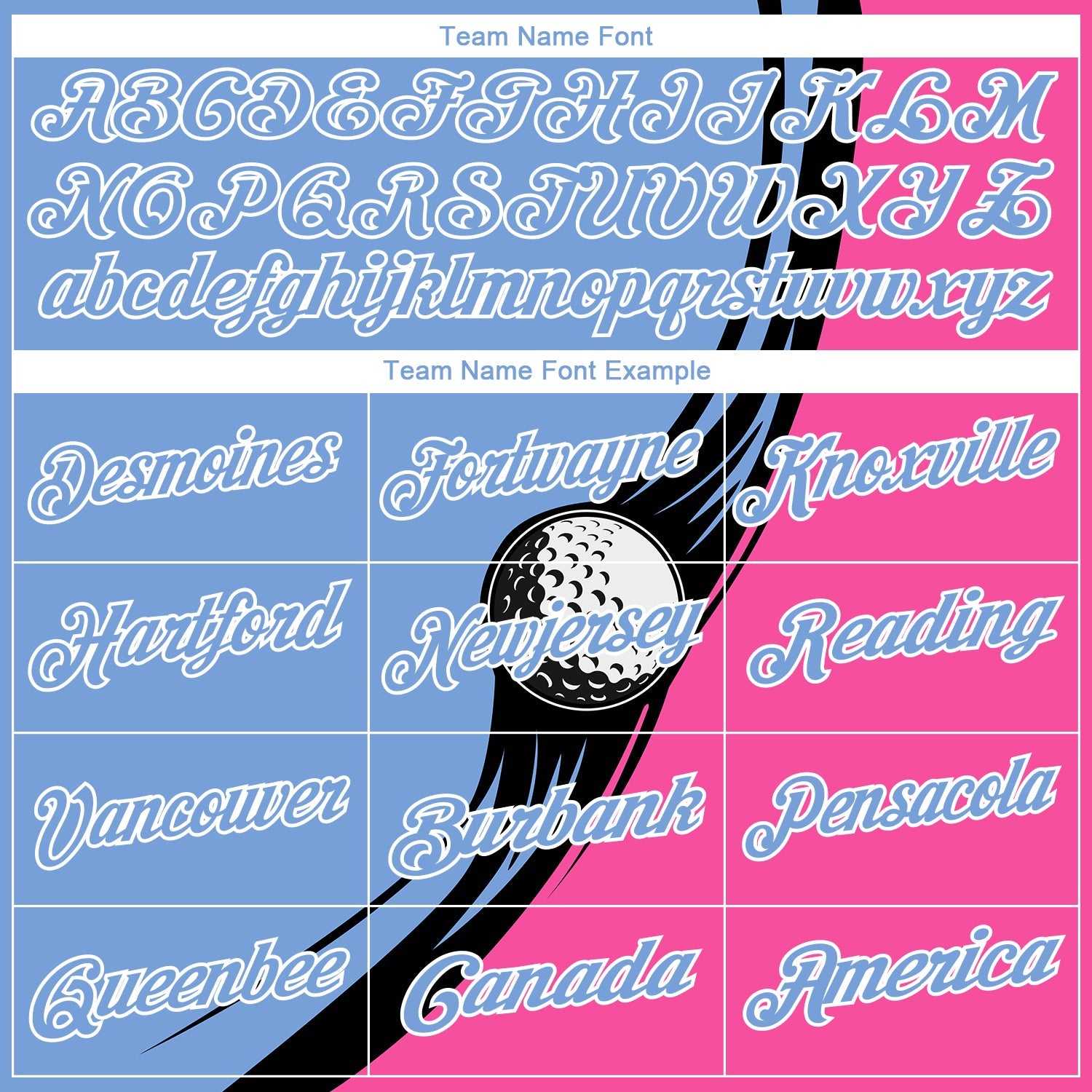 Custom Light Blue Pink-Black 3D Pattern Design Golf Ball Performance Golf Polo Shirt view 4