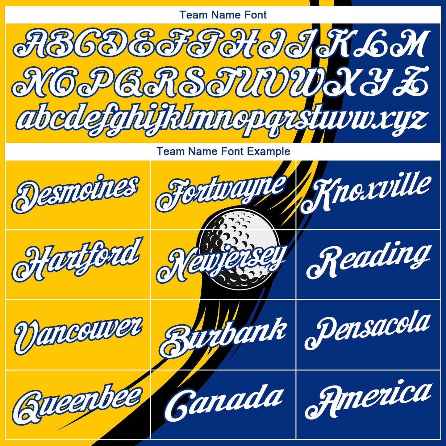 Custom Yellow White Royal-Black 3D Pattern Design Golf Ball Performance Golf Polo Shirt view 4