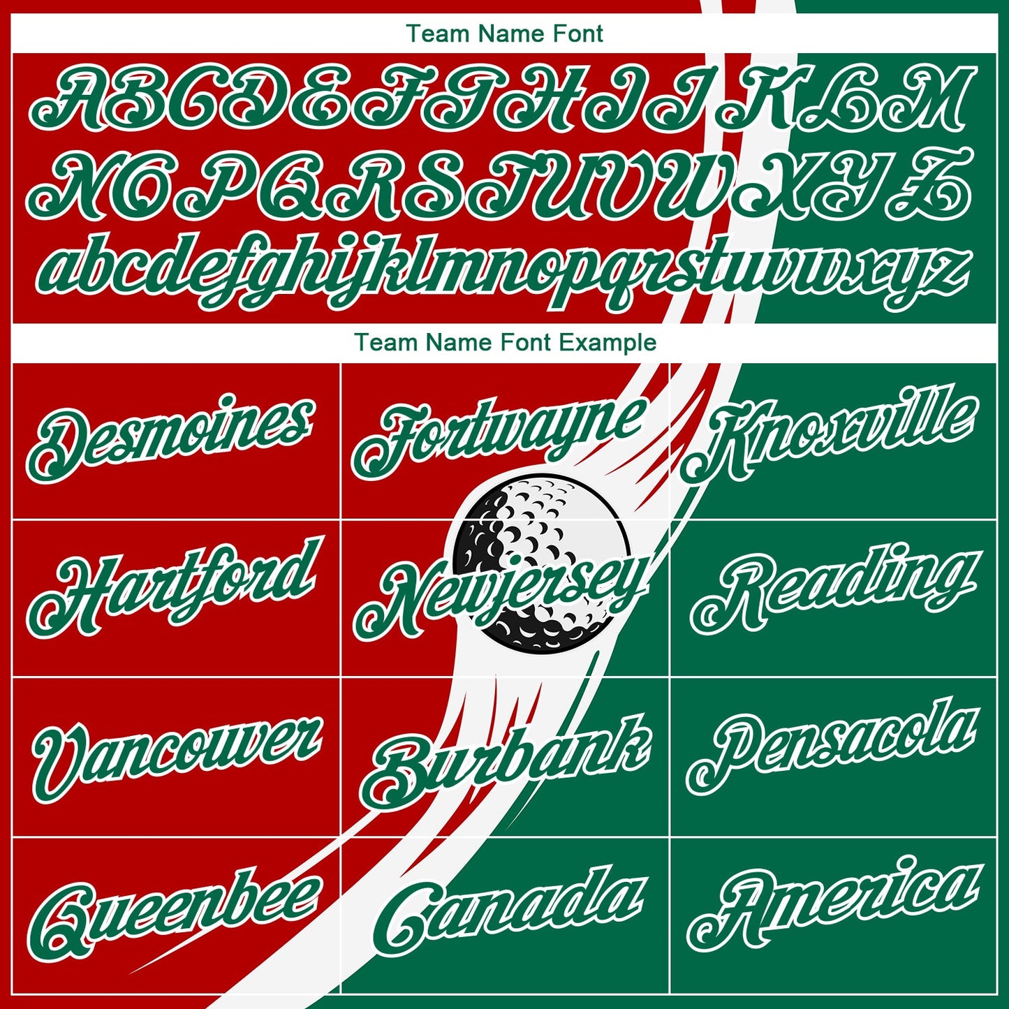 Custom Red Kelly Green-White 3D Pattern Design Golf Ball Performance Golf Polo Shirt view 4