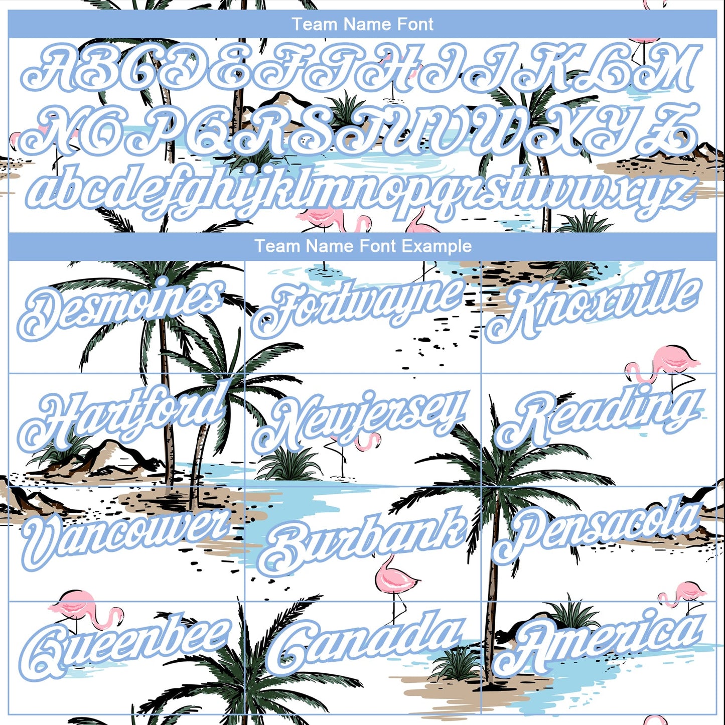Custom White Light Blue 3D Pattern Design Hawaii Palm Trees Performance Golf Polo Shirt view 4
