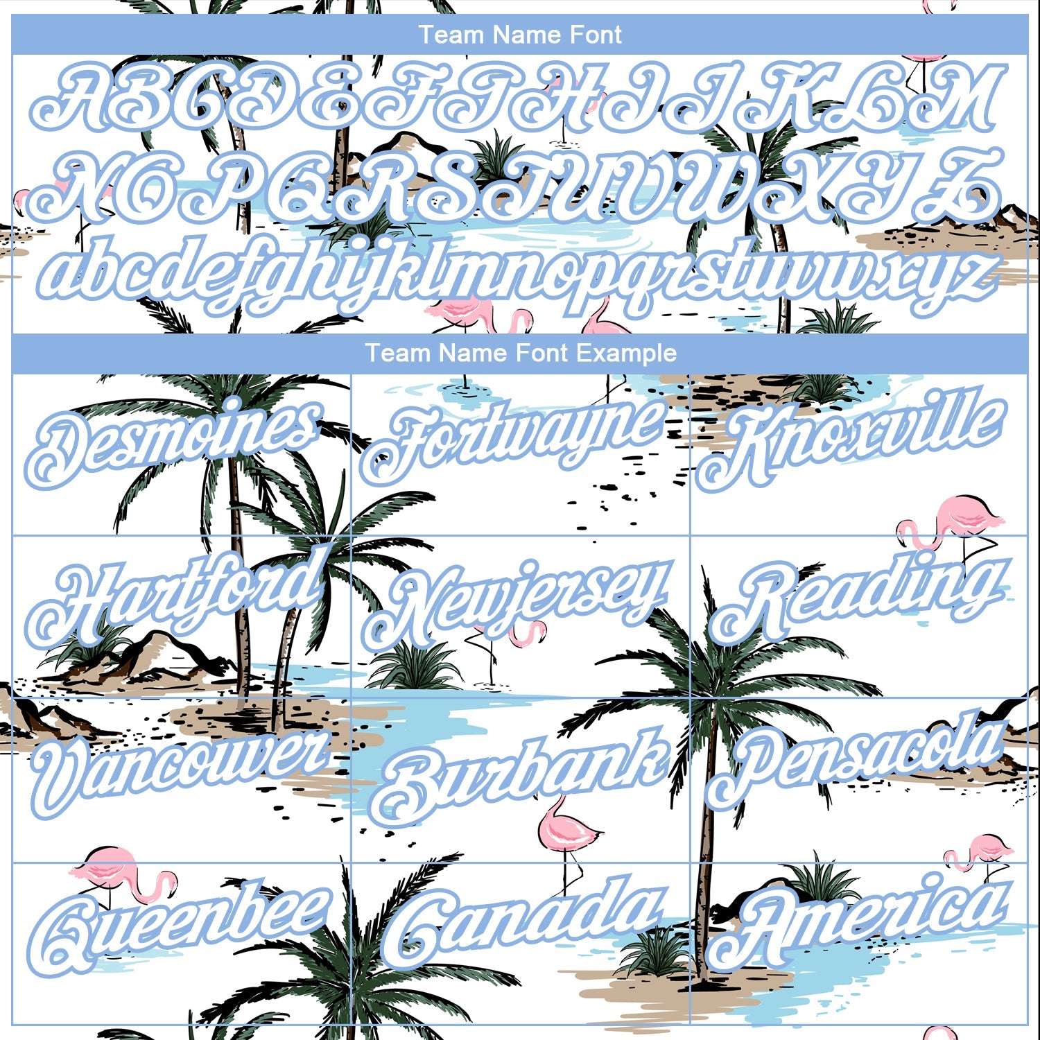 Custom White Light Blue 3D Pattern Design Hawaii Palm Trees Performance Golf Polo Shirt view 4