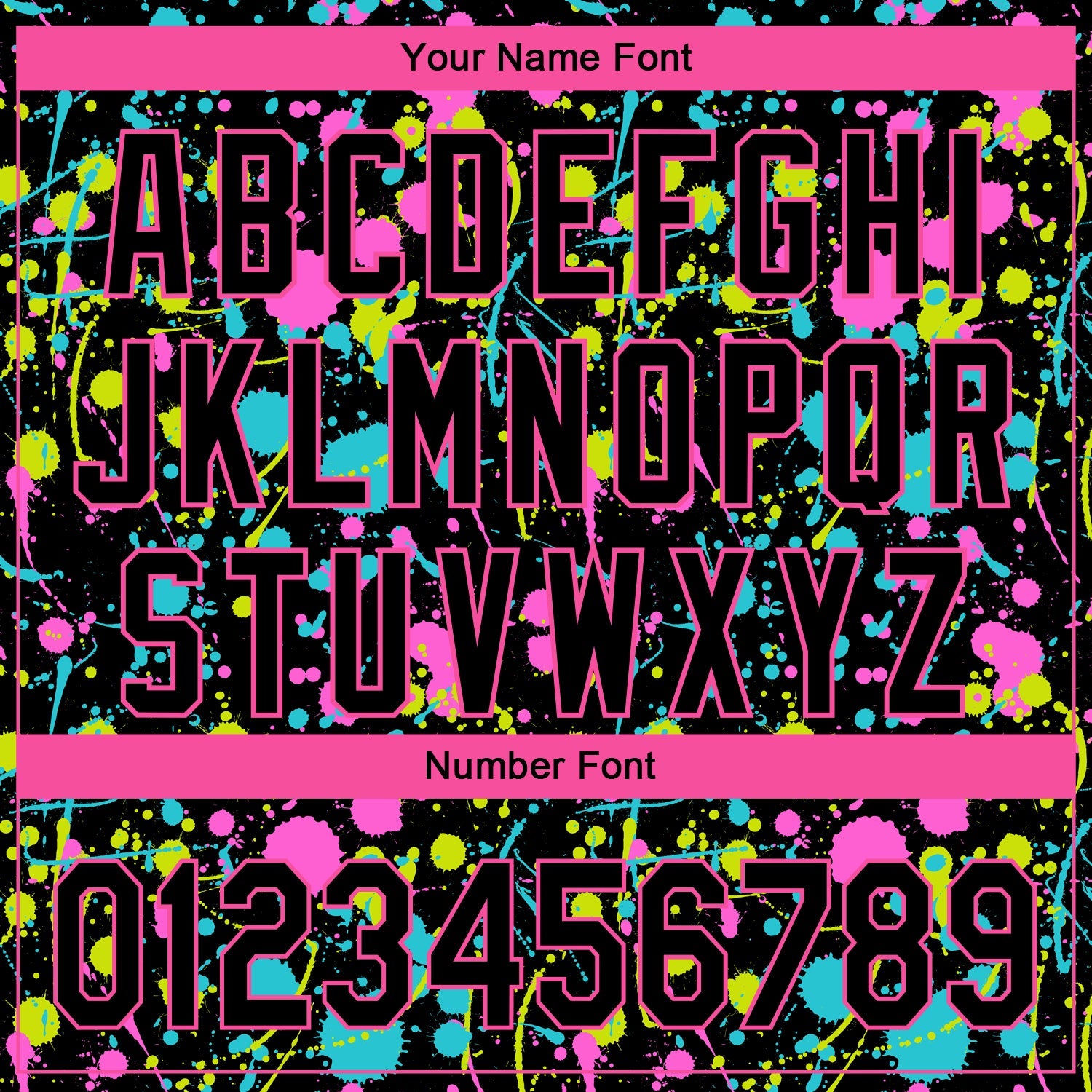 Custom Graffiti Pattern Black-Pink 3D Neon Splatter Performance Golf Polo Shirt view 5