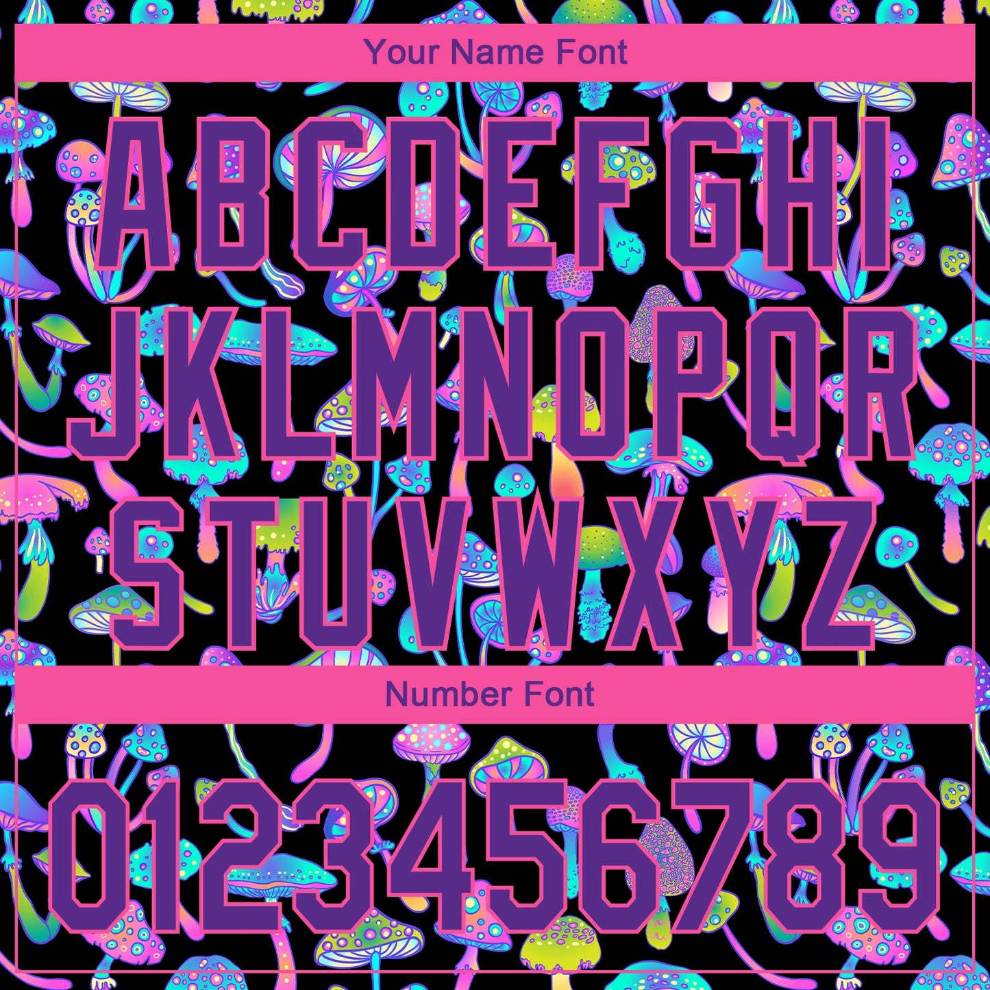 Custom Black Purple-Pink 3D Pattern Design Magic Mushrooms Psychedelic Hallucination Performance Golf Polo Shirt view 5