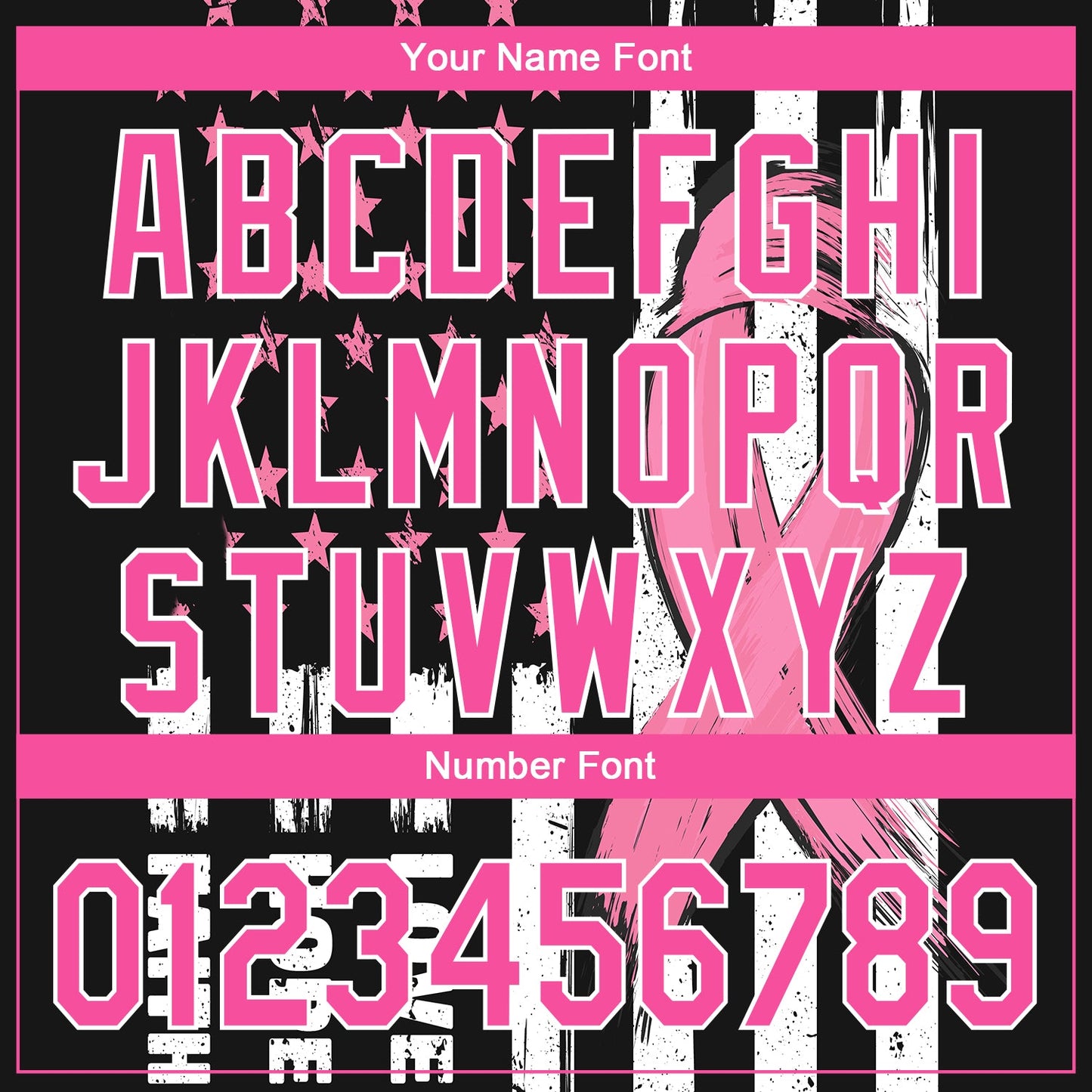 Custom Black Pink-White 3D American Flag With Pink Ribbon Breast Cancer Awareness Month Women Health Care Support Performance Golf Polo Shirt view 5
