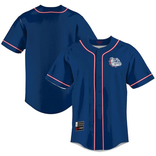 Gonzaga Bulldogs Baseball Jersey Navy Stitched American College Jerseys - Main View