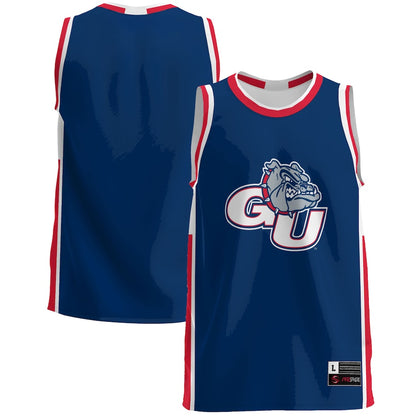 Gonzaga Bulldogs Basketball Jersey Navy Stitched American College Jerseys - Main View