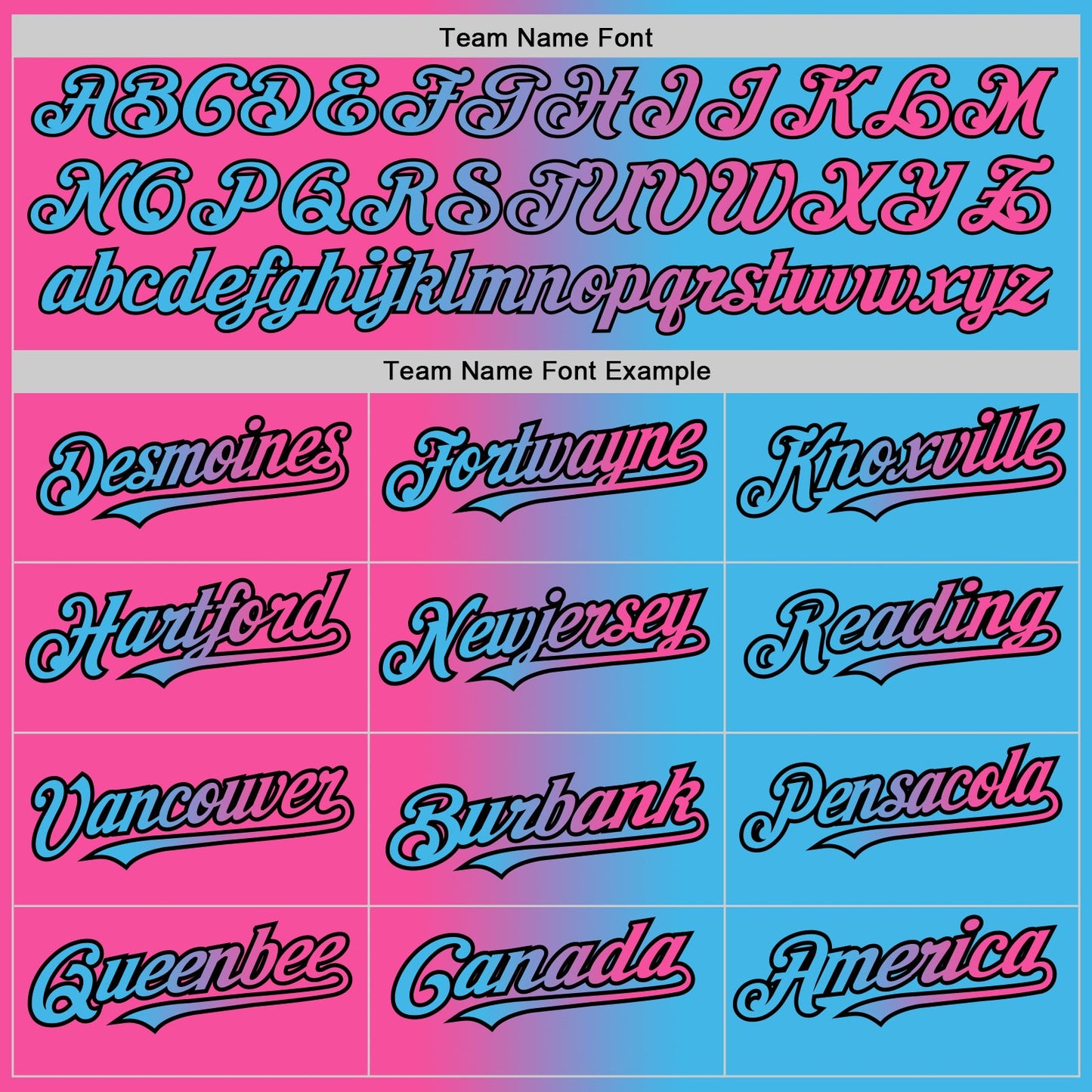 Custom Sky Blue Pink-Black Authentic Gradient Fashion Baseball Jersey view 5